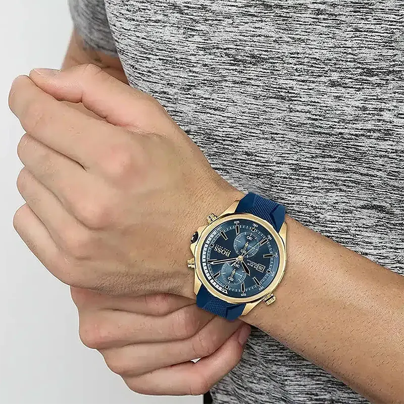 Hugo Boss Globetrotter Chronograph Blue Dial Men's Watch | 1513822