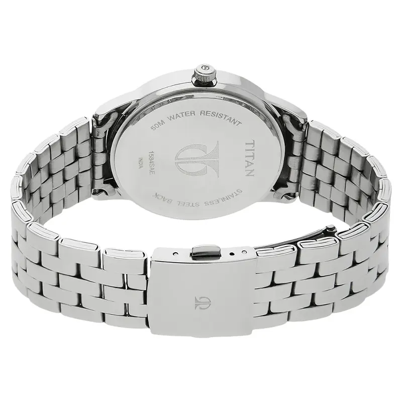 Titan 1584SM03 Workwear Silver Dial Men's Watch