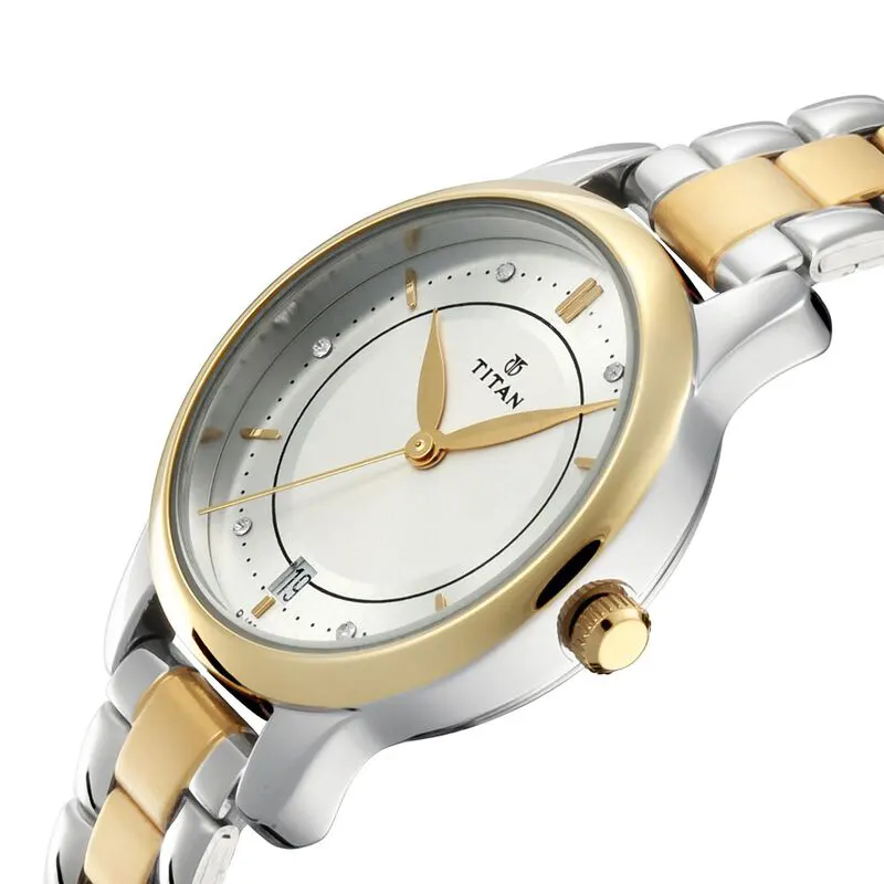 Titan Bandhan Silver Dial Couples Watch | 17752481BM01