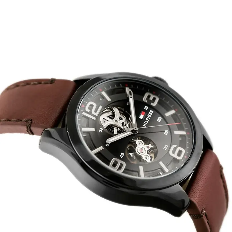 Tommy Hilfiger Bruce Automatic Black Dial Men's Watch | 1791280