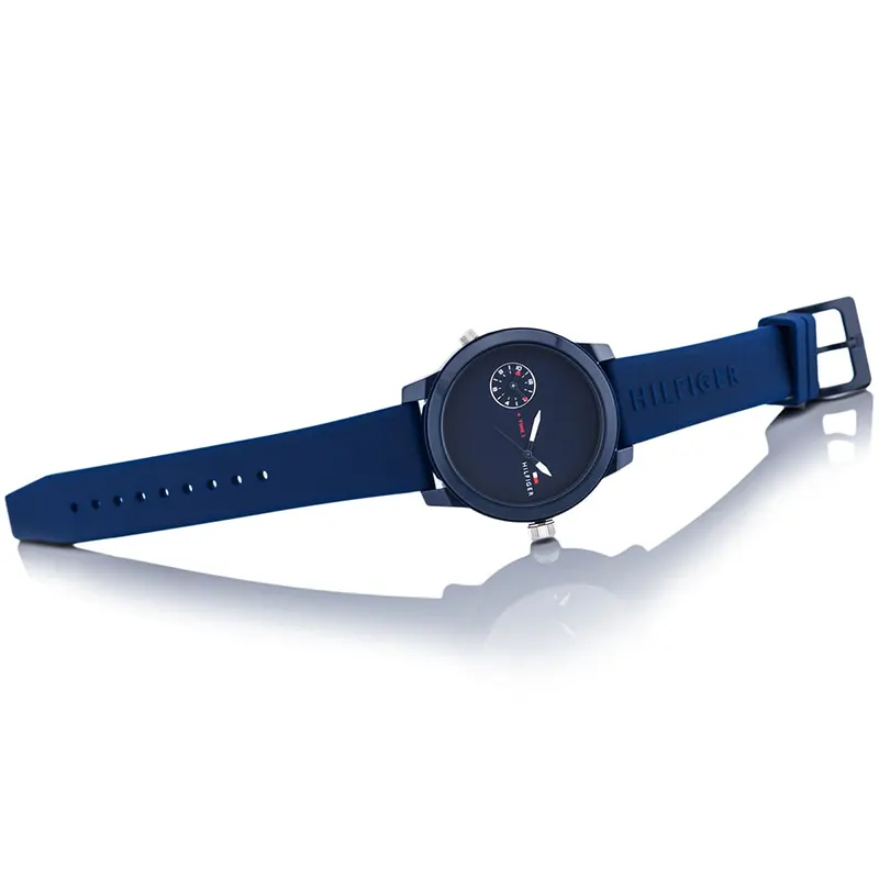 Tommy Hilfiger Denim Blue Dial SIlicone Men’s Watch | 1791325