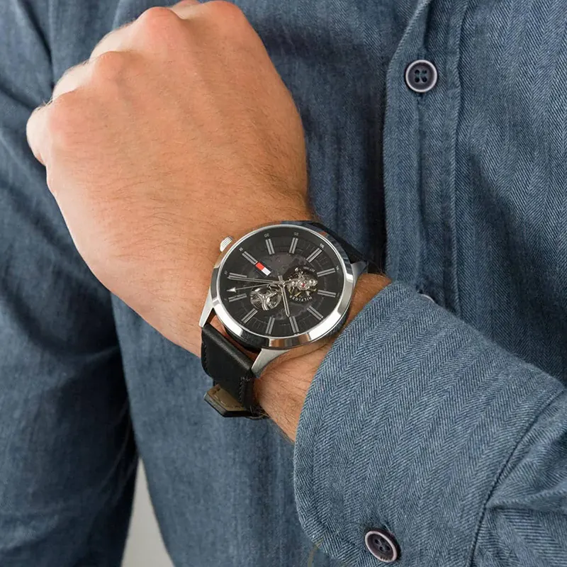 Tommy Hilfiger Spencer Automatic Black Dial Men's Watch | 1791641