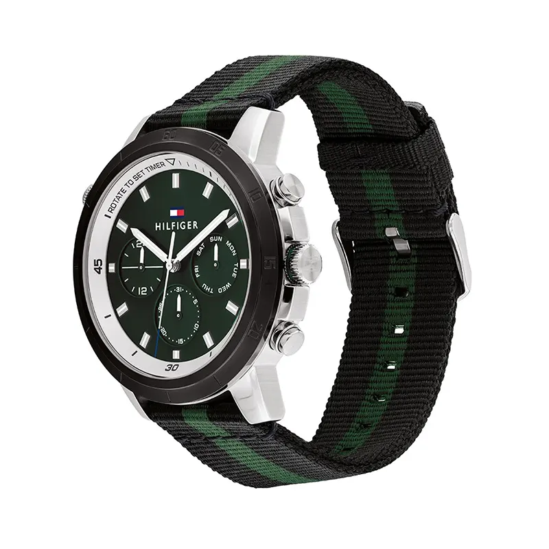 Tommy Hilfiger Troy Multifunction Green Dial Men's Watch | 1792107