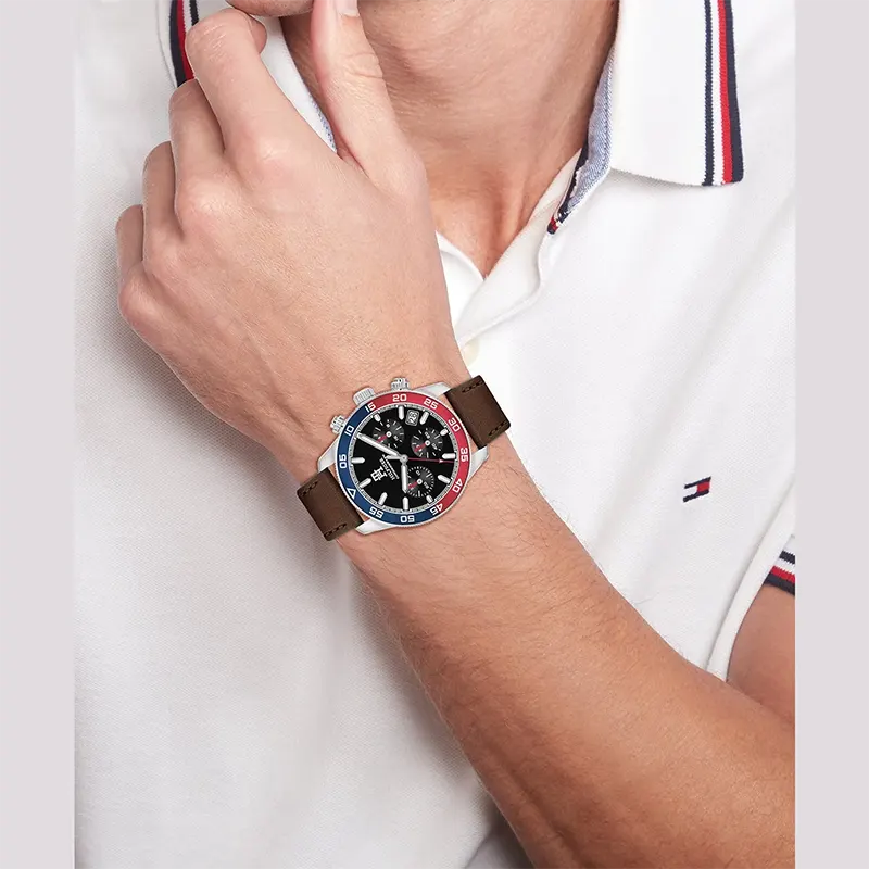 Tommy Hilfiger TH85 Pepsi Black Dial Men's Watch Watch | 1792166
