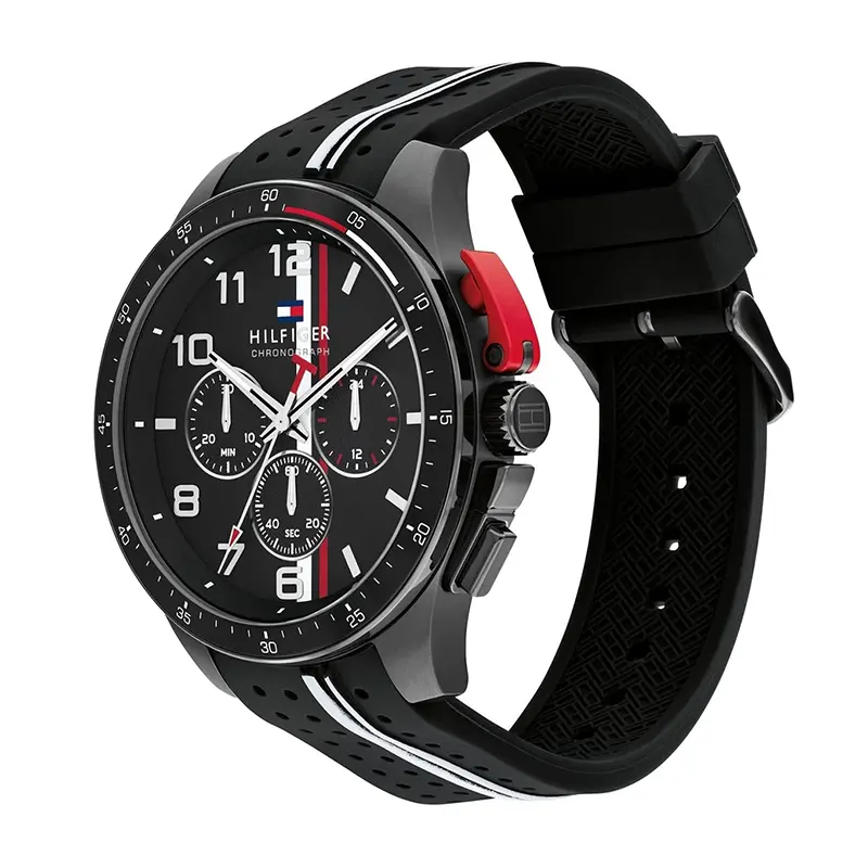 Tommy Hilfiger Bank Chronograph Black Dial Men's Watch | 1792168