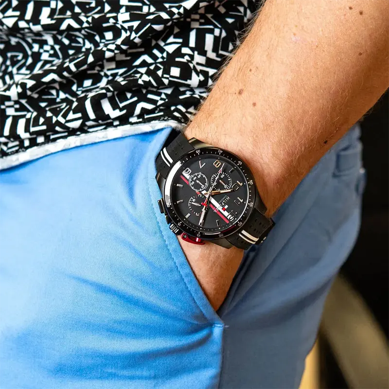 Tommy Hilfiger Bank Chronograph Black Dial Men's Watch | 1792168