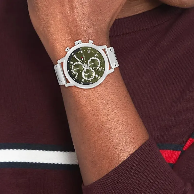 Tommy Hilfiger Rocky Multifunction Olive Green Dial Men's Watch | 1792180