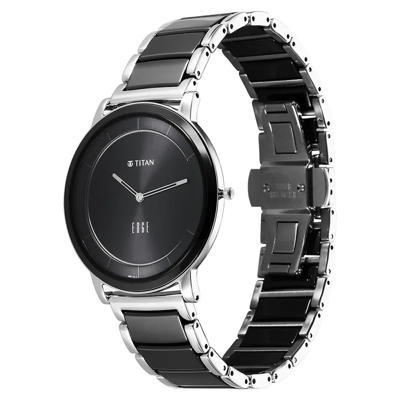 Titan Edge Fusion Black Dial Ceramic Men’s Watch | 1878KD01