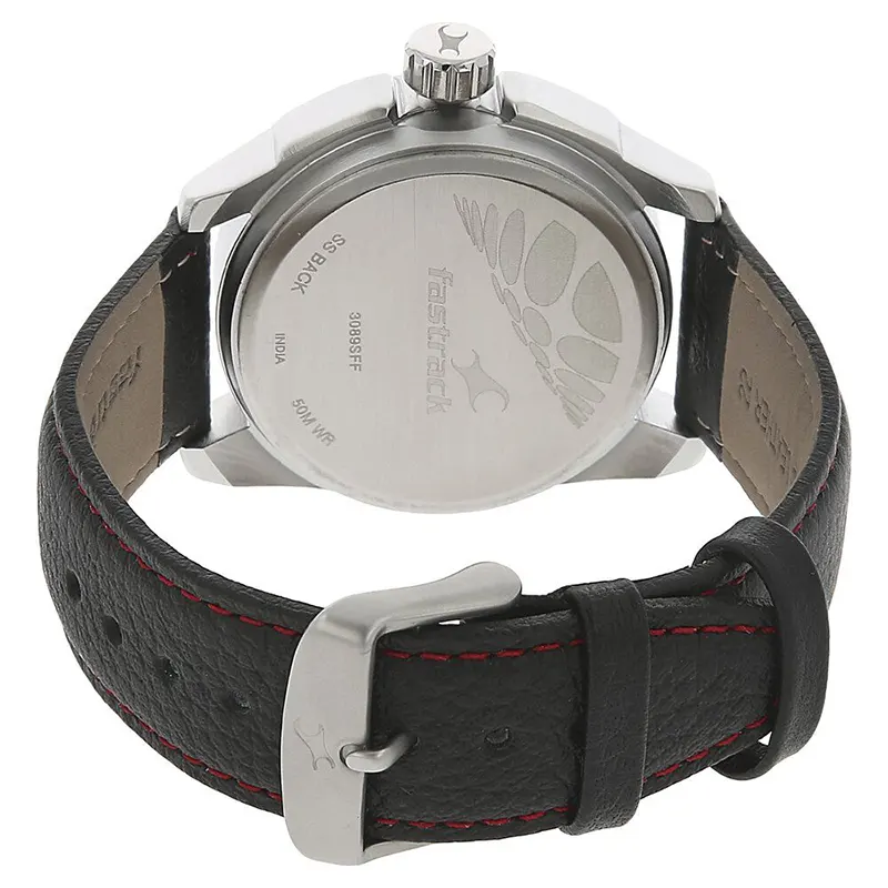 Fastrack Black Magic Red Dial Men's Watch | 3089SL10