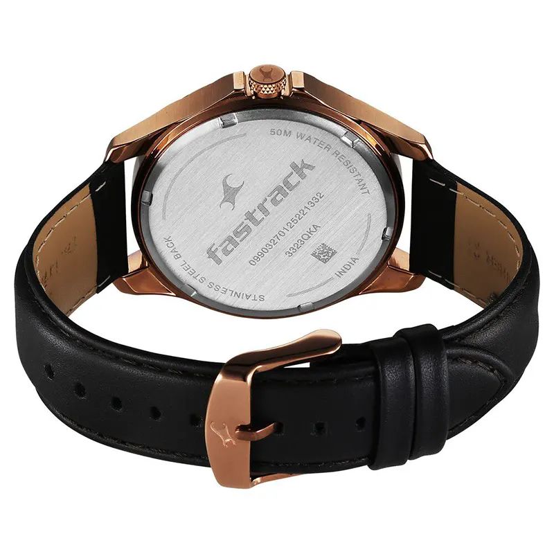 Fastrack Groove Date Grey Dial Men's Watch | 3323QL02