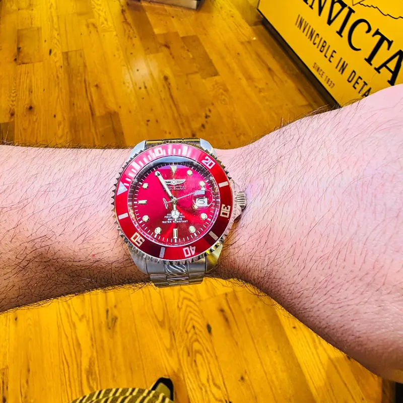 Invicta Pro Diver Automatic Red Dial Red Bezel Men's Watch | 35722