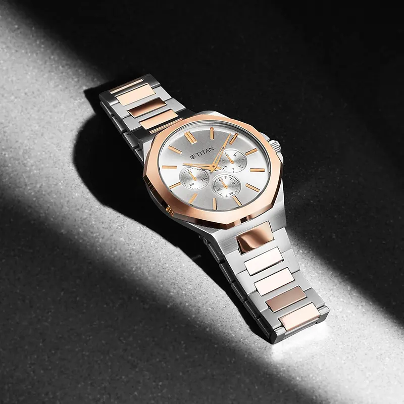 Titan Classic Slim Multifunction Silver Dial Men’s Watch | 90198KM01