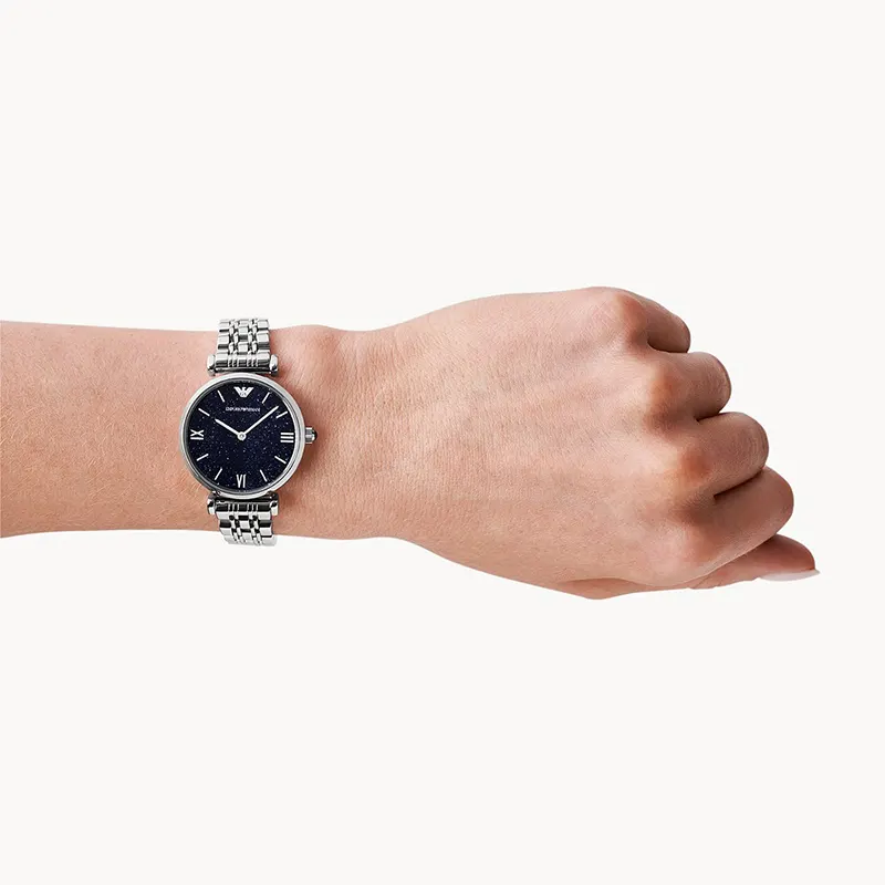 Emporio Armani Gianni T-Bar Blue Dial Ladies Watch | AR11091