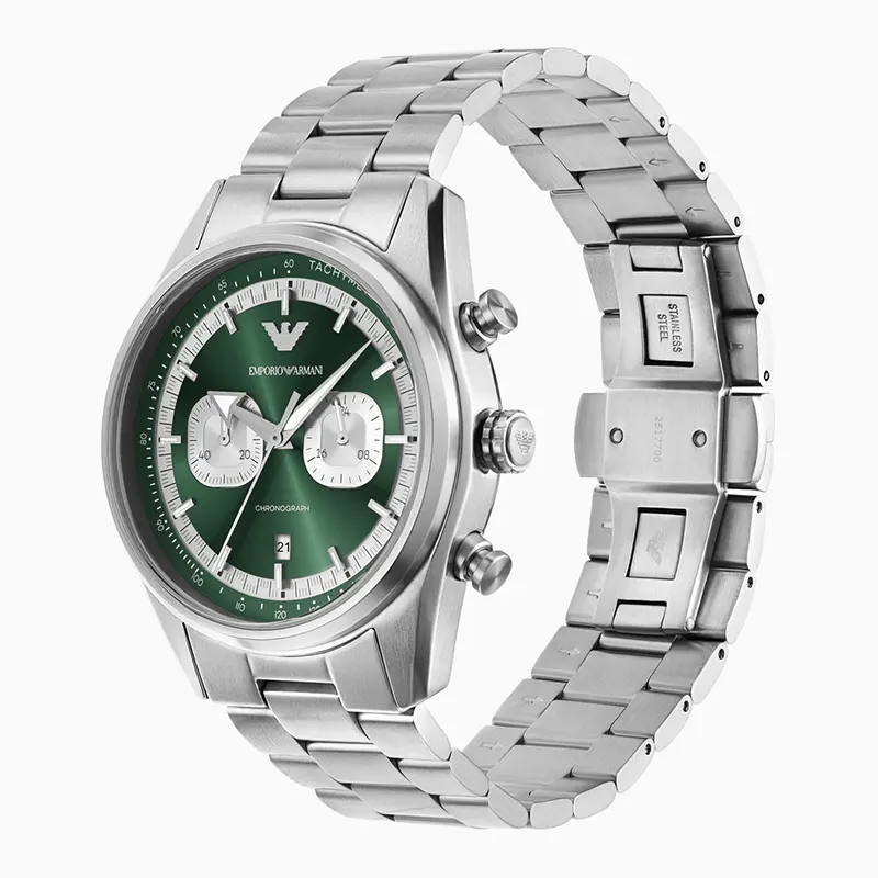 Emporio Armani Racer Chronograph Green Dial Men's Watch | AR11637