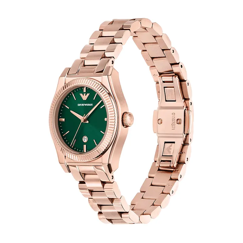 Emporio Armani Federica Green Dial Ladies Watch | AR11639