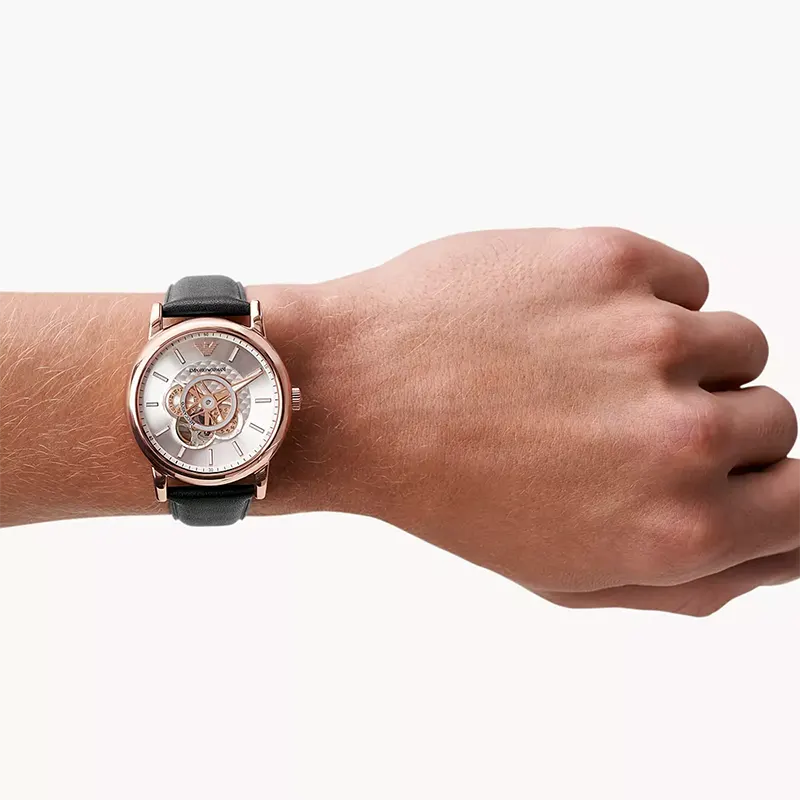 Emporio Armani Luigi Automatic Silver Dial Men's Watch | AR60013