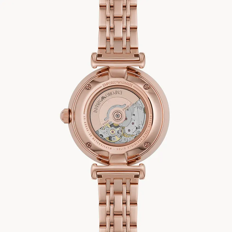 Emporio Armani Automatic Crystal Blue Dial Ladies Watch | AR60043