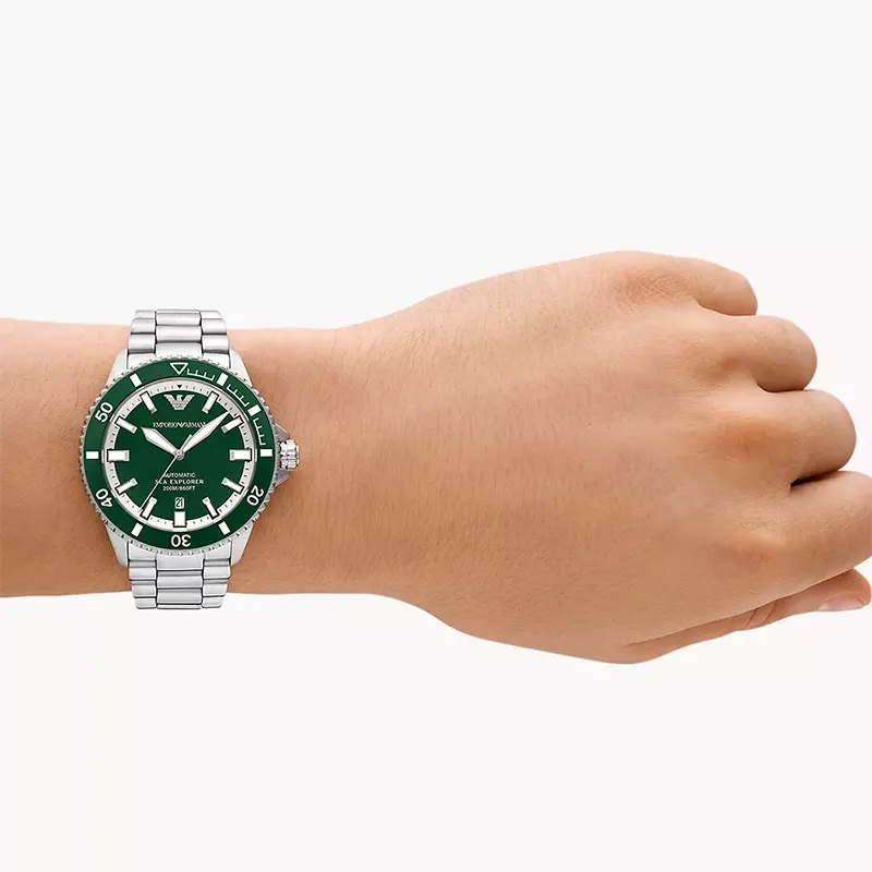 Emporio Armani Sea Explorer Automatic Green Dial Men's Watch | AR60080