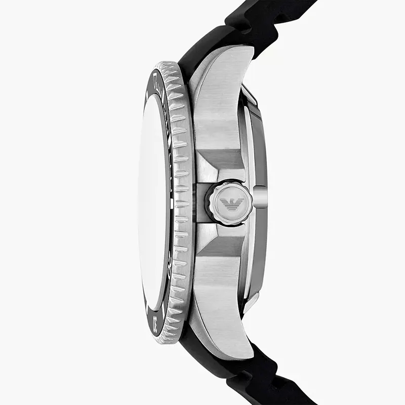 Emporio Armani Sea Explorer Automatic Black Silicone Men's Watch | AR60086