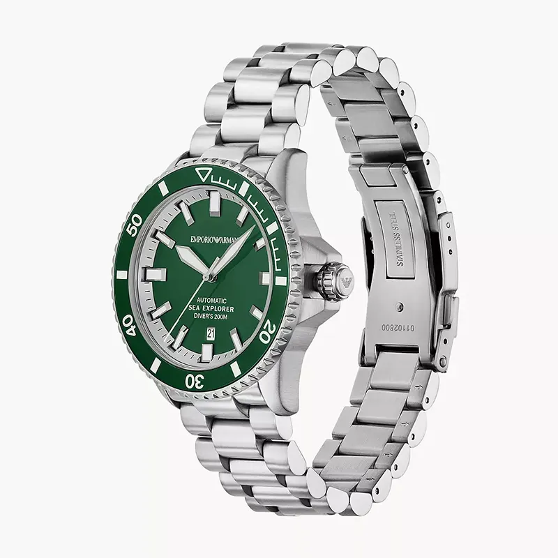 Emporio Armani Sea Explorer Automatic Green Dial Men's Watch | AR60088