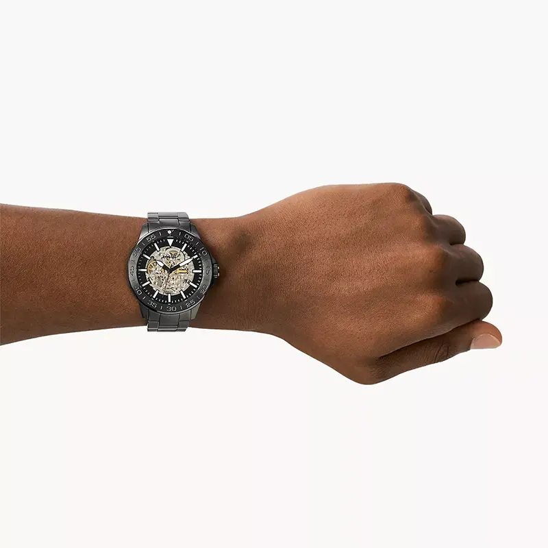 Fossil Bannon Automatic Smoke Stainless Steel Men's Watch | BQ2678