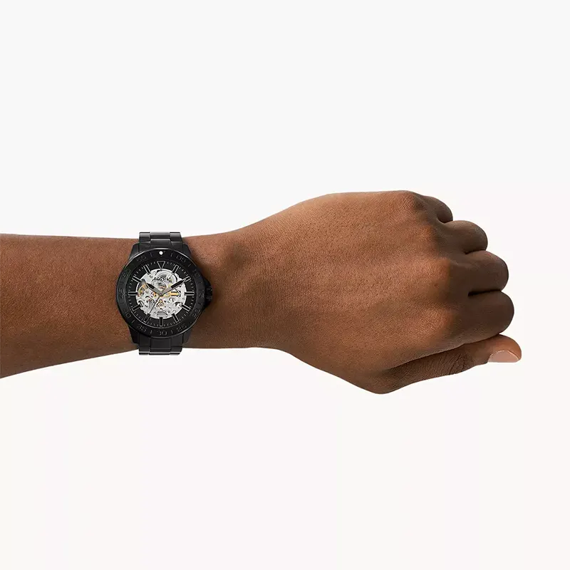 Fossil Bannon Automatic Black Stainless Steel Men's Watch | BQ2679