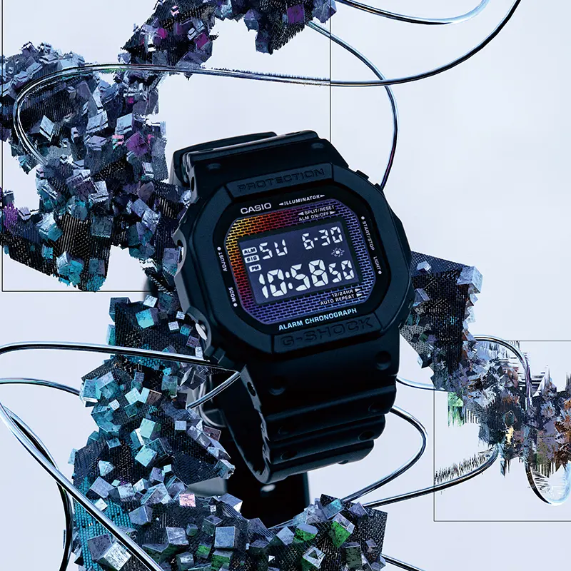 Casio G-Shock Rainbow Brick Wall Digital Men’s Watch | DW-5600RW-1