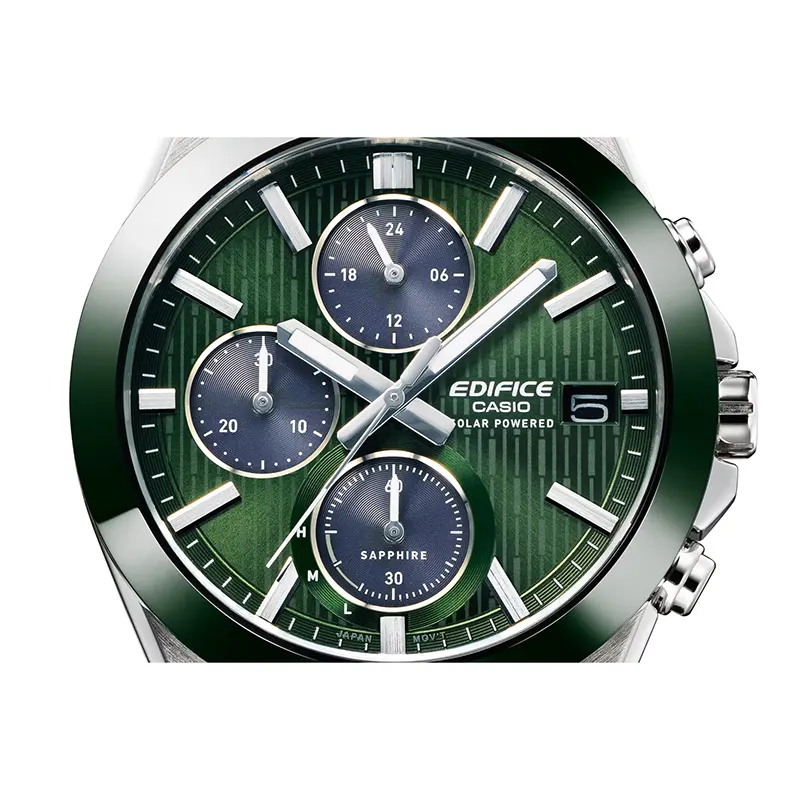Casio Edifice Solar Powered Chronograph Green Dial Men's Watch | EFS-S650D-3A