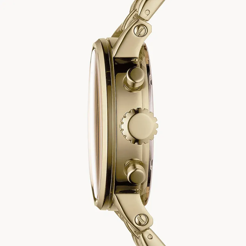 Fossil Boyfriend Chronograph Gold-tone Ladies Watch | ES2197