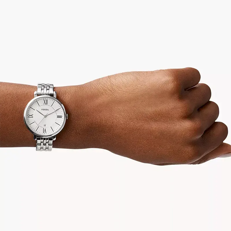 Fossil Jacqueline Silver Dial Silver-Tone Ladies Watch | ES3433