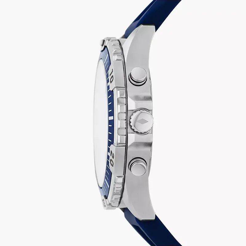 Fossil Garrett Chronograph Blue Silicone Men's Watch | FS5709