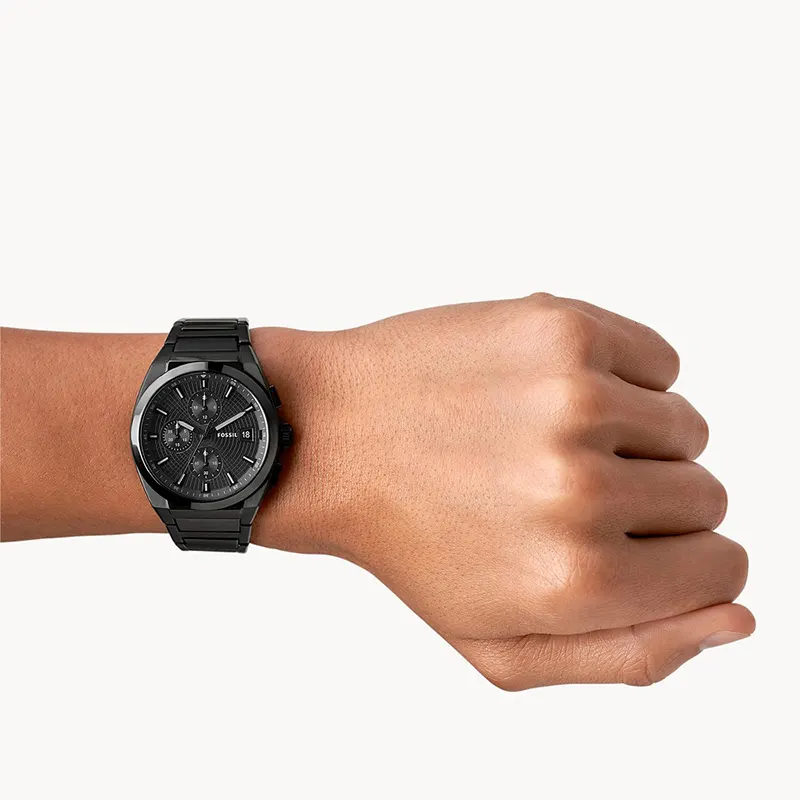 Fossil Everett Chronograph Black Dial Men's Watch | FS5797