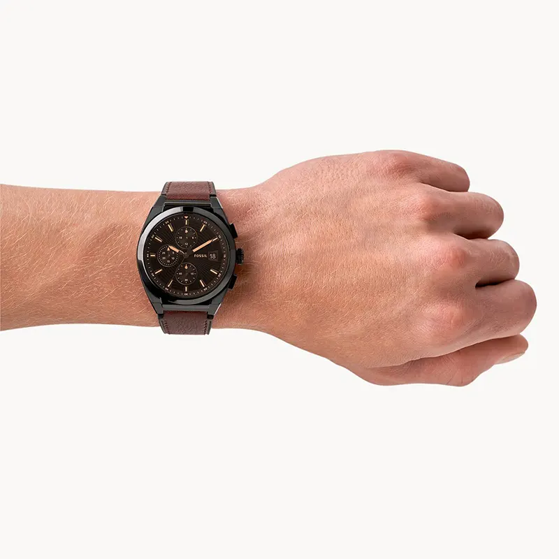 Fossil Everett Chronograph Brown Dial Men's Watch | FS5798