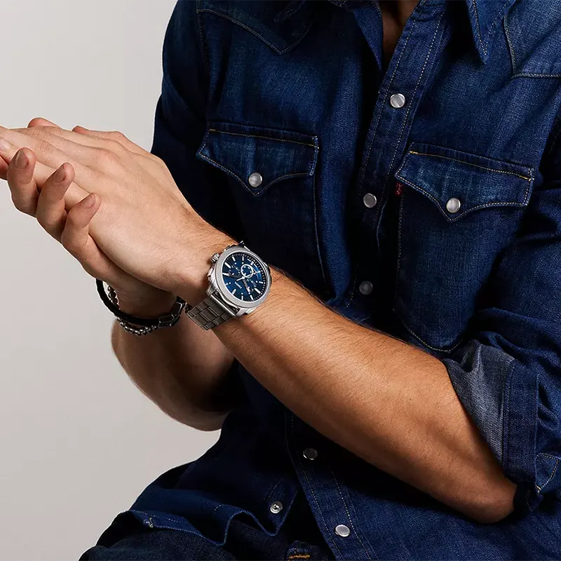 Fossil Machine Chronograph Blue Dial Men's Watch | FS6096
