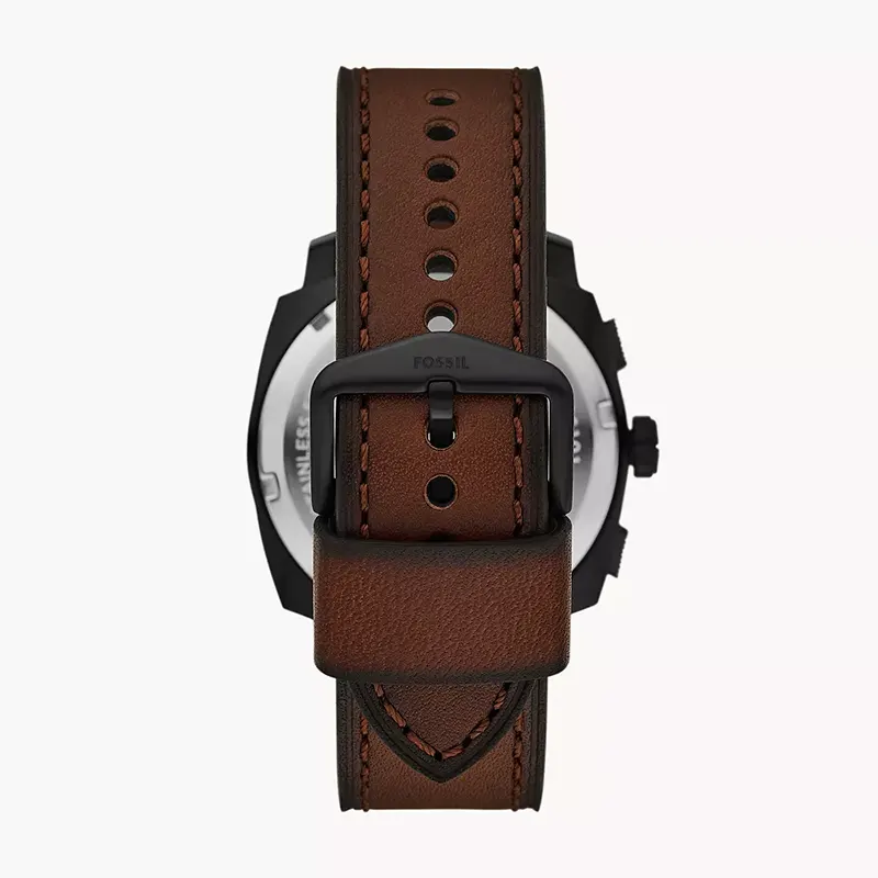 Fossil Machine Chronograph Brown Leather Men's Watch | FS6101