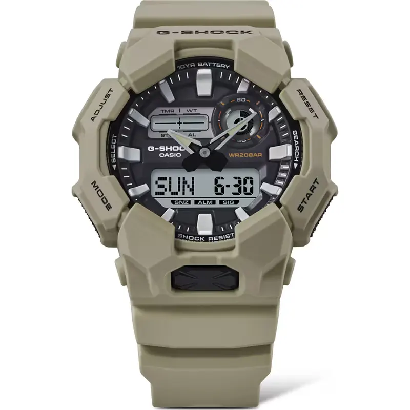 Casio G-Shock 10 Years Battery Military Beige Strap Men's Watch | GA-010-5A