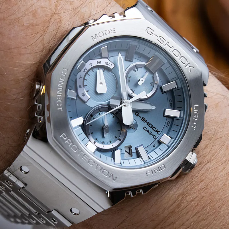 Casio G-Shock GMC-B2100AD-2A Full Metal Tough Solar Ice Blue Dial Bluetooth Men's Watch