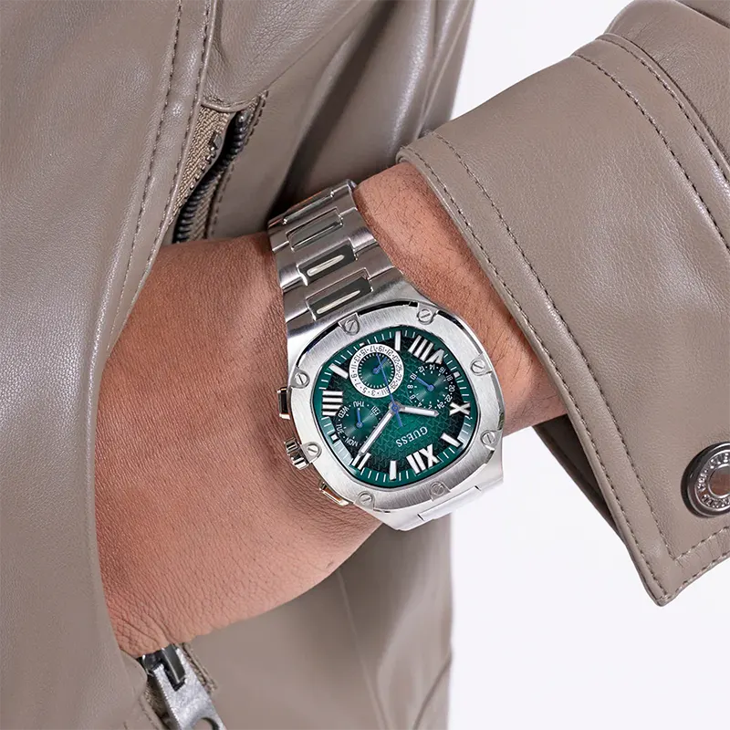 Guess Headline Multifunction Green Dial Men’s Watch | GW0572G6