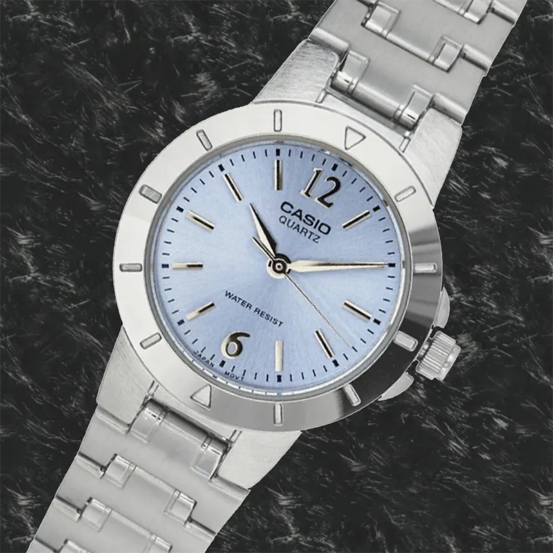 Casio Enticer LTP-1177A-2A Ice Blue Dial Ladies Watch