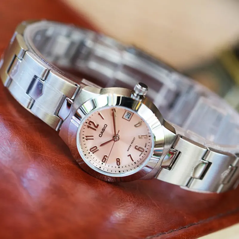 Casio Enticer LTP-1241D-4A3DF Salmon Pink Dial Ladies Watch