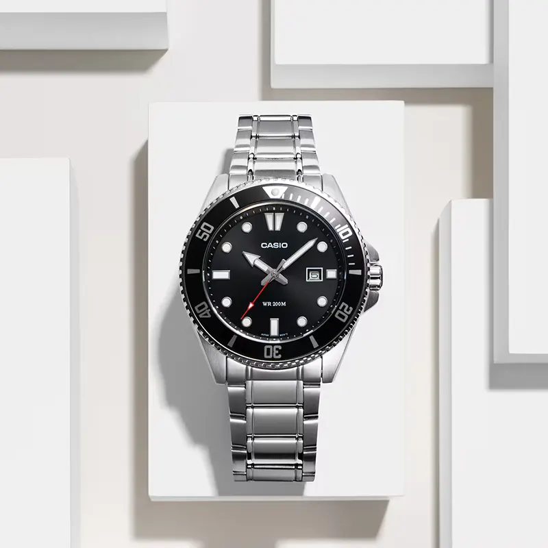 Casio Duro Diver's 200M Black Dial Men's Watch | MDV-107D-1A1
