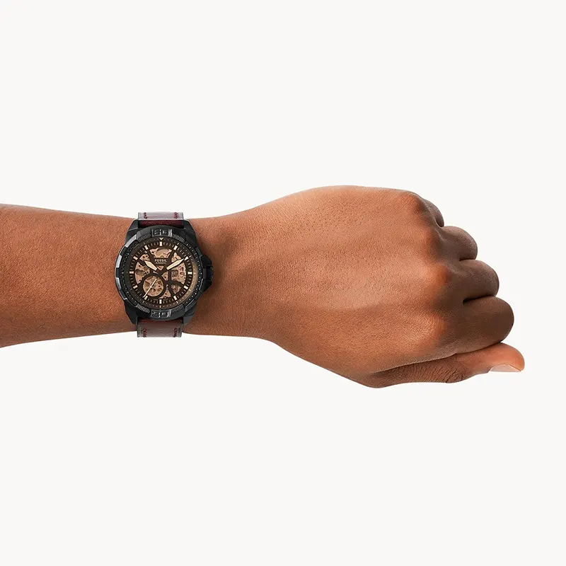 Fossil ME3219 Bronson Automatic Brown Eco Leather Men's Watch
