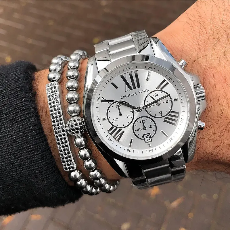 Michael Kors Bradshaw Chronograph Silver Dial Watch | MK5535