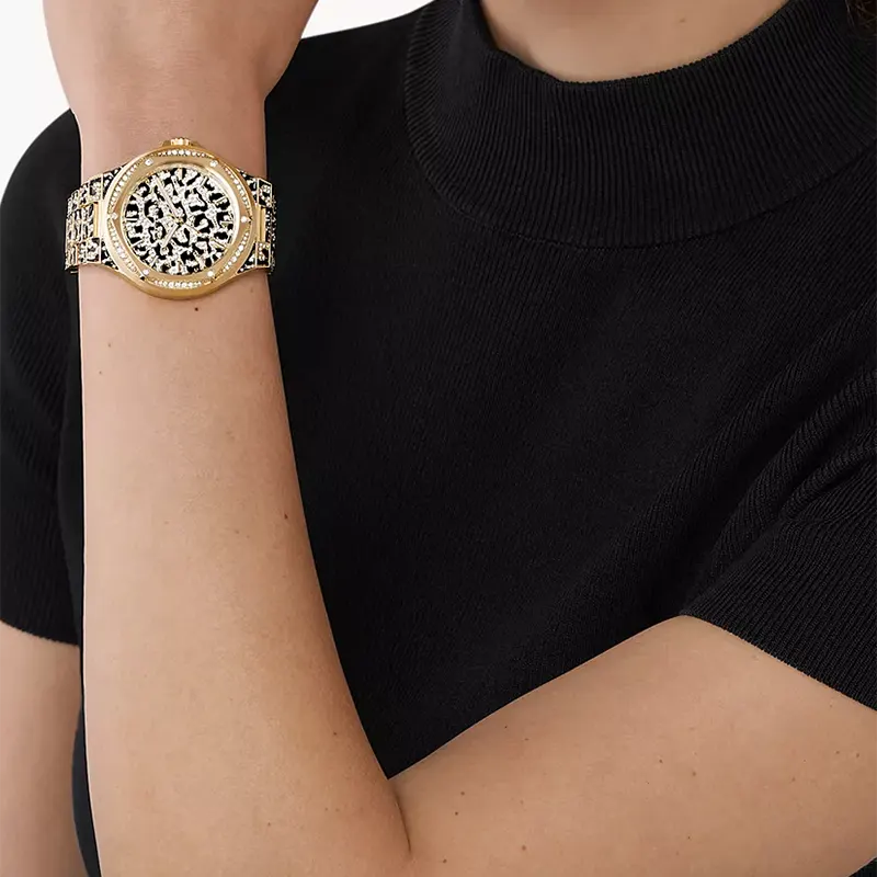 サ*ダ様 ★限定品★Michael Kors LENNOX バヴェダイヤ Michael Kors Lennox Animal Pavé Gold Ladies Watch | MK7284