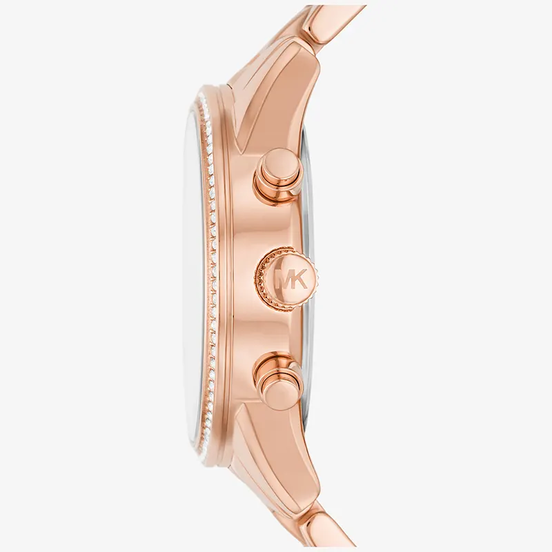 Michael Kors Ritz Chronograph Pavé Rose Dial Ladies Watch | MK7302