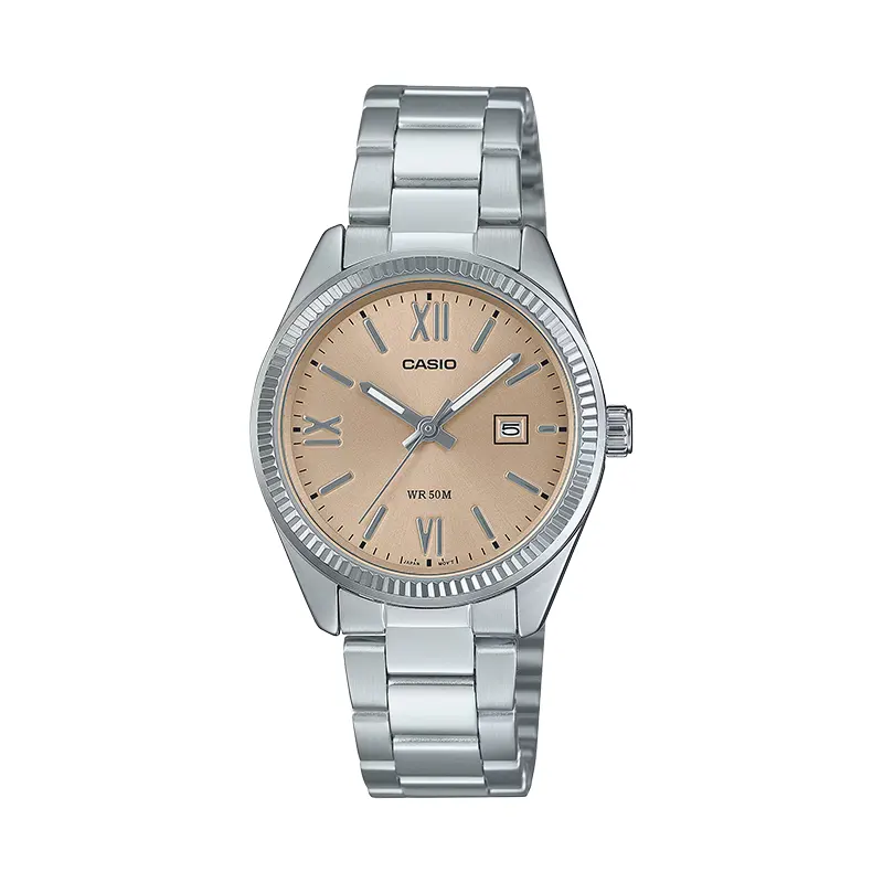 Casio Enticer Beige Dial Couple Watch | MTP-1302DD-9AV | LTP-1302DD-4A2V