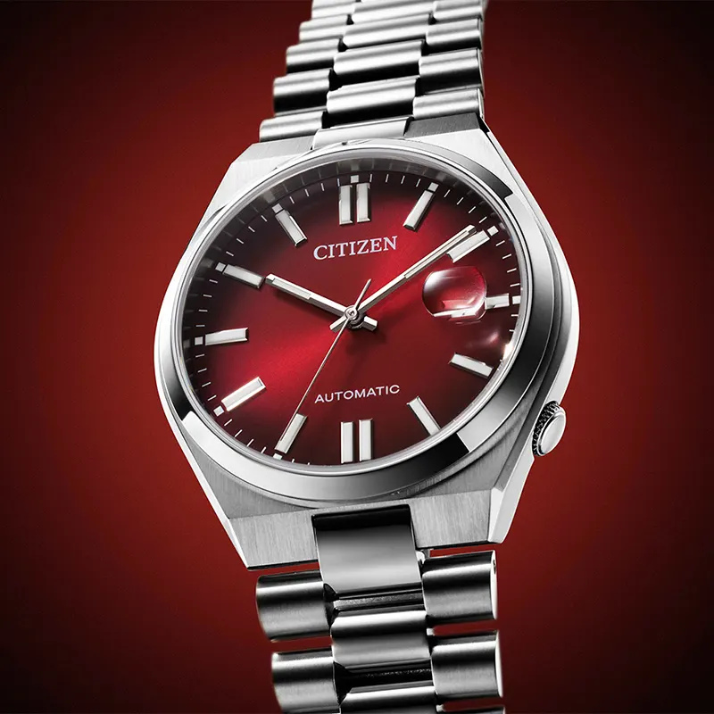 Citizen Tsuyosa Automatic Red Burgundy Dial Men’s Watch | NJ0150-56W