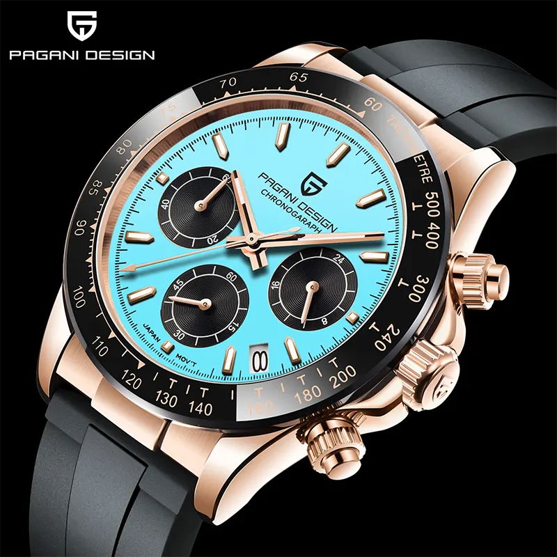Pagani Design Daytona Tiffany Blue Dial Men's Watch | PD-1664