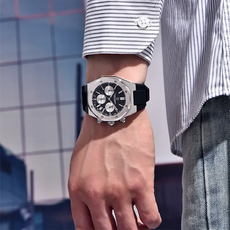 Pagani Design Royal Oak Chronograph Black Dial Men's Watch | PD-1707