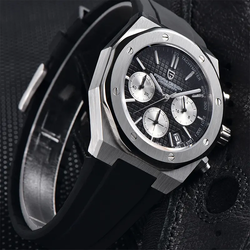Pagani Design Royal Oak Chronograph Black Dial Men's Watch | PD-1707